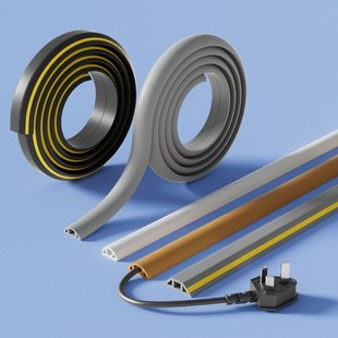 Surface-Mounted Decorative Vc Adhesive Anti-Pressure P-Slot Wire Stepping Self-Softening Tool Z-Line Surface Adhesive Invisible Cable Management Tray