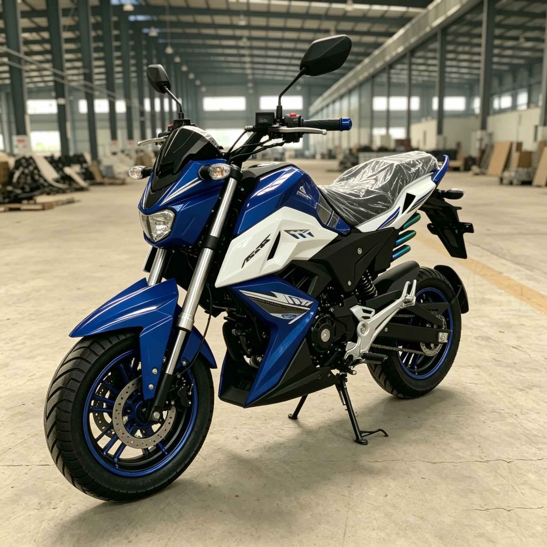 Durable Heavy-Duty Two-Wheeled Fuel-Powered Motorcycle with Shock-Absorbing and Wear-Resistant Tires, Sturdy Body, Suitable for Complex Terrain in Africa