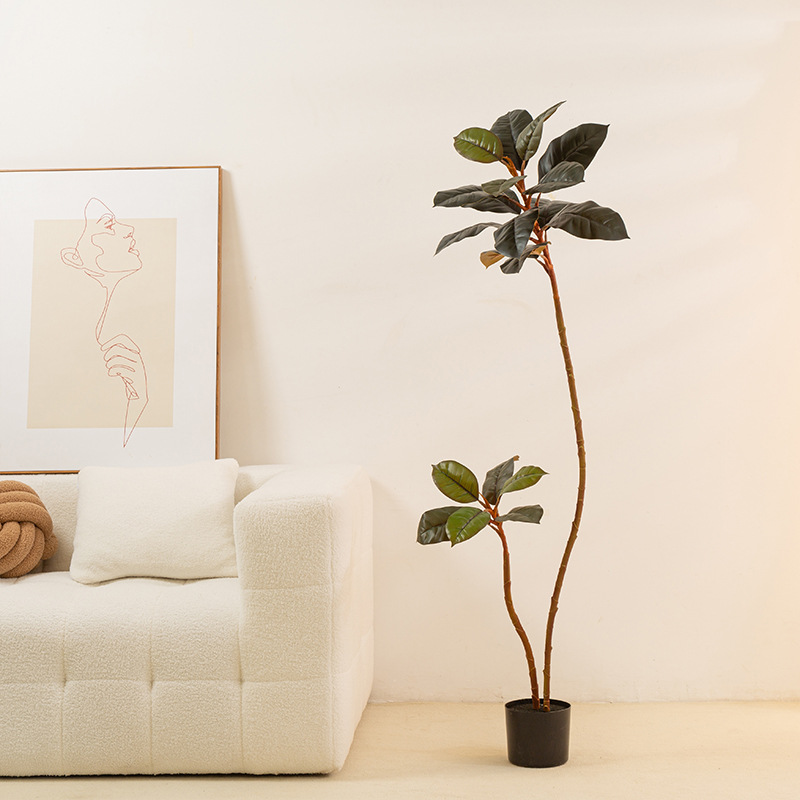 仿真綠植大號高級橡皮樹室內大型客廳仿生花假植物盆栽裝飾大擺件