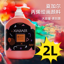 夏加尔2KG大瓶装丙烯颜料DIY鞋子衣服墙面画彩绘涂鸦专用大容量