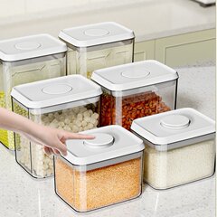 佳助手密封缶押圧式鮮度保持箱防湿香料貯蔵缶食品級粉ミルク缶収納ケース密封