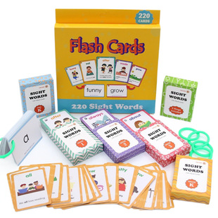 In-Stock Cross-Border Children's Early Education 220 English High-Frequency Sight Words Flashcards Little Genius Reading Pen