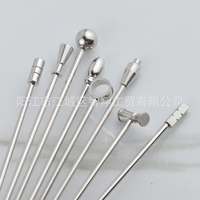 不锈钢水果签酒吧用品鸡尾酒装饰签橄榄金属签|ms