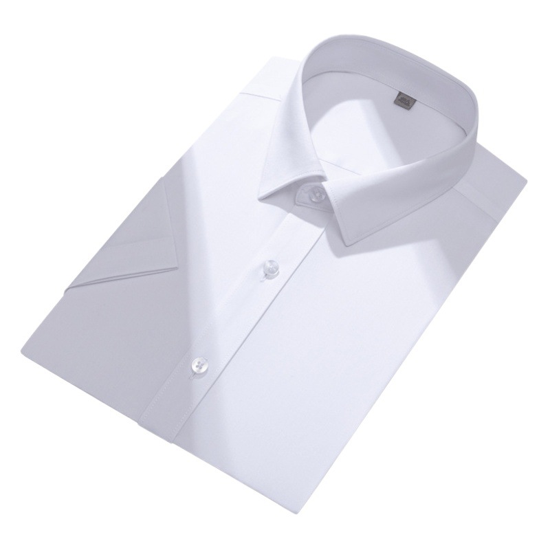 Camisa de Manga Corta de Vestir para Hombre de Fibra de Ajenjo Antibacteriana para Trabajo