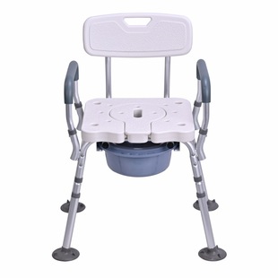 Kangxing factory direct aluminum alloy bath chair with bucket toilet chair shower chair bathroom bathroom shower chair