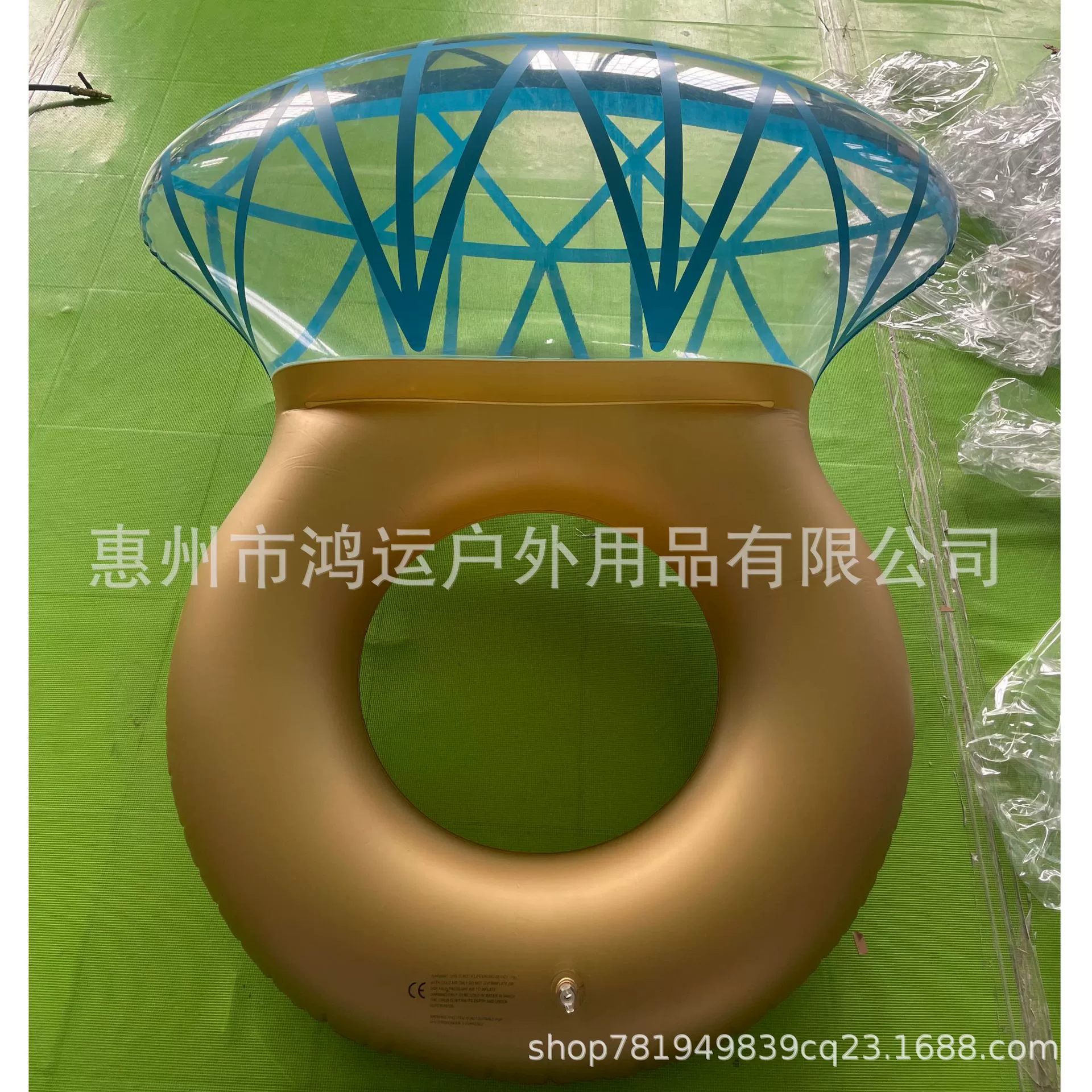 Inflatable diamond swimming ring PVC