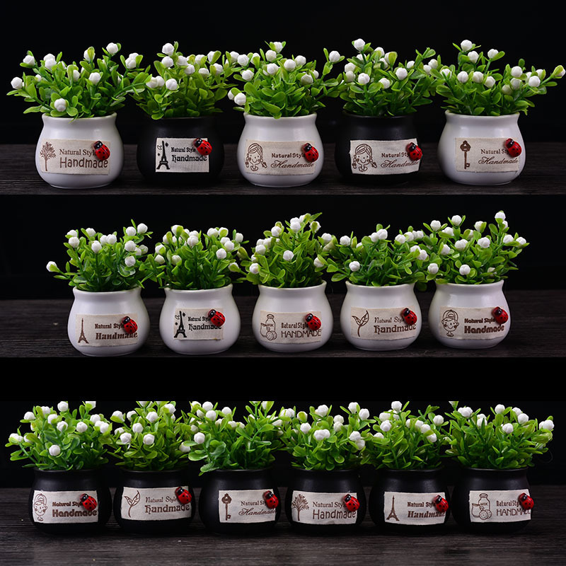 Decoración de coche, planta, fruta de la suerte, planta en maceta, asiento de perfume para coche, cerámica de aromaterapia, personalidad, interior de flores creativas