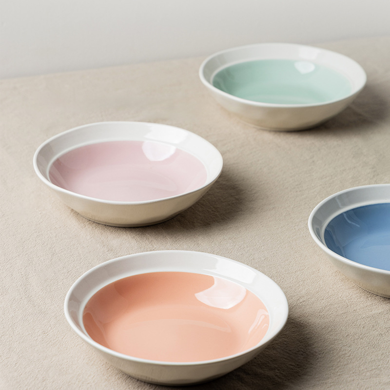 Spot al por mayor Macron Girl Vajilla de cerámica de alto valor Sensación de alto nivel Tazón de nicho Cerámica de 6 pulgadas Hogar