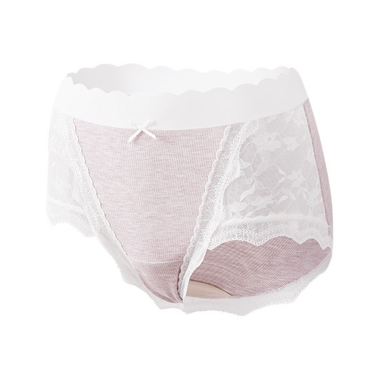 French lace plus size underwear women 200kg modal colored yarn cotton mulberry silk antibacterial extended crotch triangle shorts