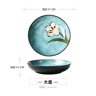 Japanese-style ceramic deep dish, 7–8.5-inch serving bowl, assorted patterns, slight imperfections