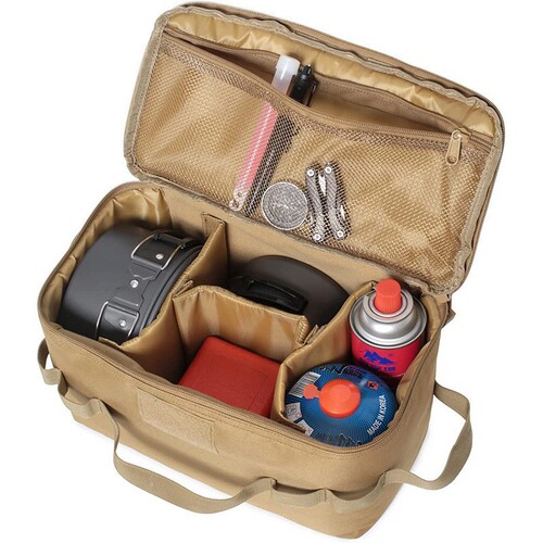 Cross-border camping picnic bag outdoor supplies storage bag, foldable multi-purpose tactical carry bag, outdoor cooking bag large