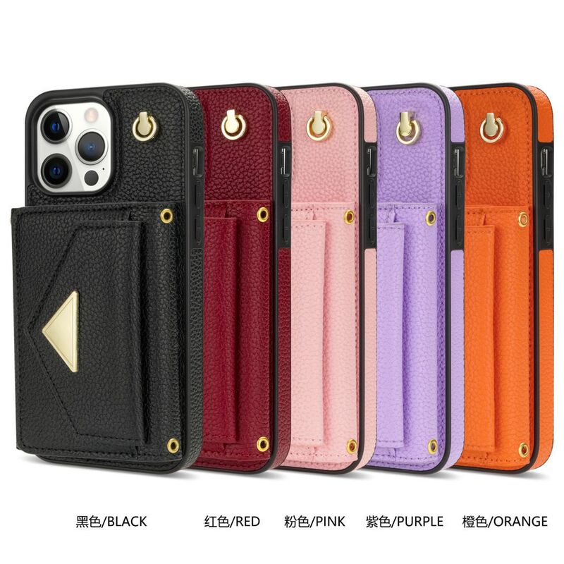 Suitable for iPhone 17 Pro Side-Mounted Left and Right Accordion-Style Card Holder, Samsung S26, Apple 15 Card-Inserting Lanyard Phone Case