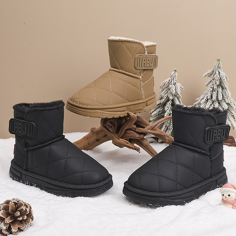 Snow Boots for Girls Waterproof and Warm 2025 Winter New Kidsren's Thickeneded Large Cotton Shoes Baby Princess Cotton Boots for Girls