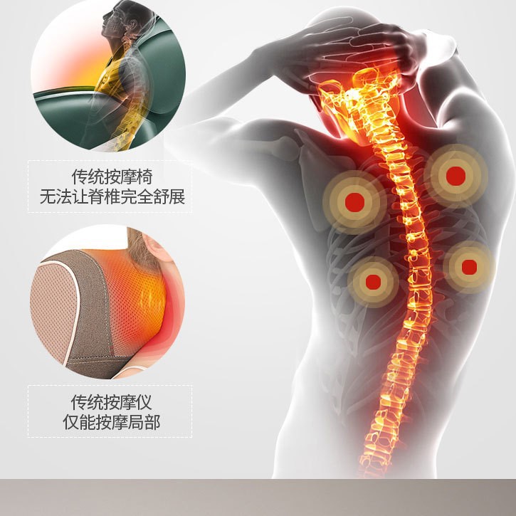 Cama de masaje Wenyu de cuerpo completo multifuncional 3D columna rodante eléctrico masaje caliente jade cervical columna lumbar plegable