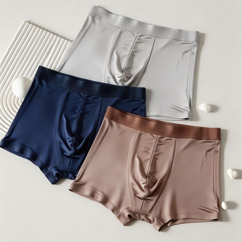 100% Mulberry Silk Men's Underwear, Silk Comfortable and Breathable Underwear, Summer Thin Style Men's Boxer Briefs 100% Mulberry Silk Men's Underwear, Silk Comfortable and Breathable Underwear, Summer Thin Style Men's Boxer Briefs