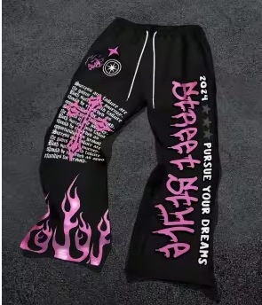 2025跨境爆款潮牌男女阔腿裤休闲宽松Y2K阔腿裤街头男士长裤热销|undefined