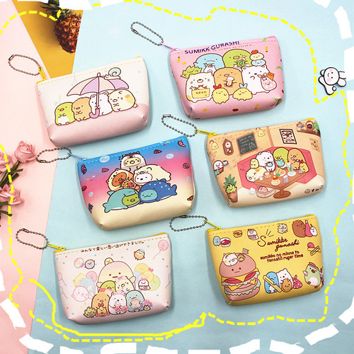 Cross-border new cute creative PU coin purse corner biological key bag coin bag mini children's bag small wallet