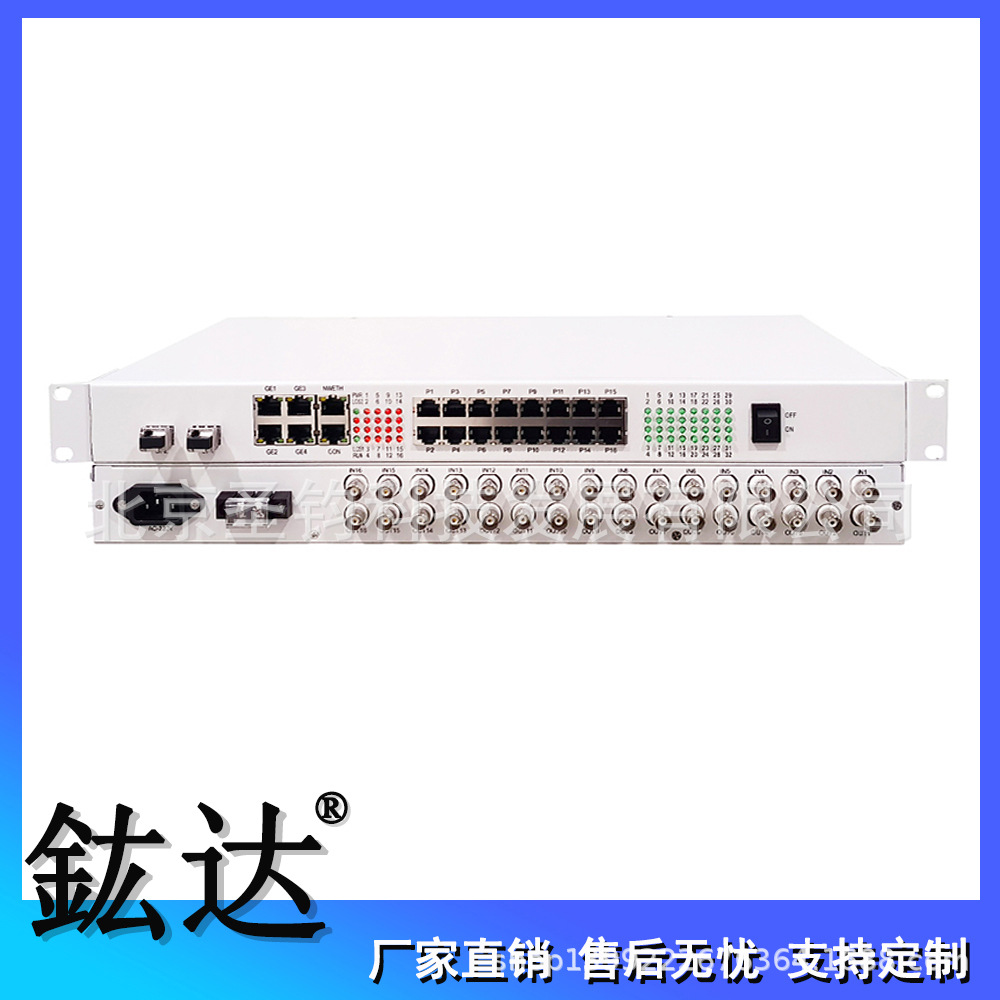双光口16路E1+32路电话+4路千兆网络综合业务接入多业务光端机