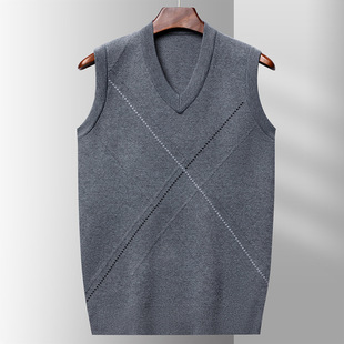 New vest men's thickened bottoming top sweater sleeveless sweater waistcoat warm autumn and winter sweater men's vest