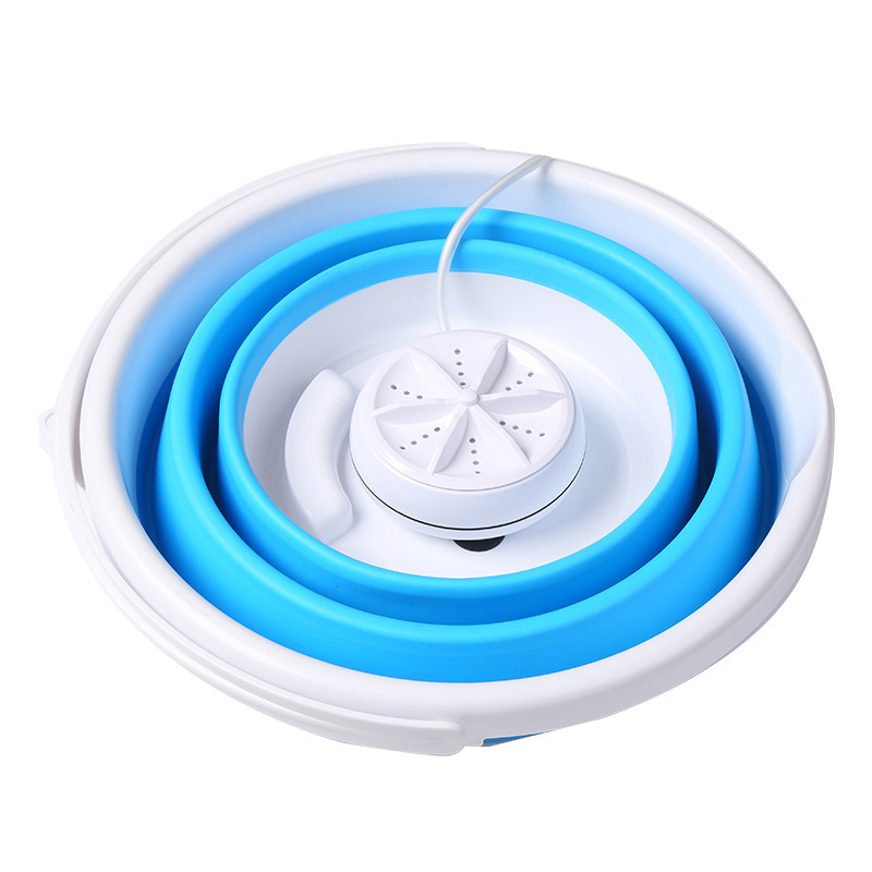 Lavadora plegable portátil mini hogar dormitorio calcetines ropa interior turbina ultrasónica limpieza lavadora