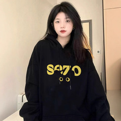 2026宽松韩版印花连帽卫衣女秋冬新款潮