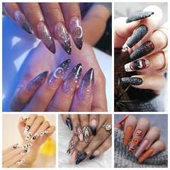 Halloween Collection Long Wear Nail Set Press-on Nails False Nails Nail Stickers Nail Tabs