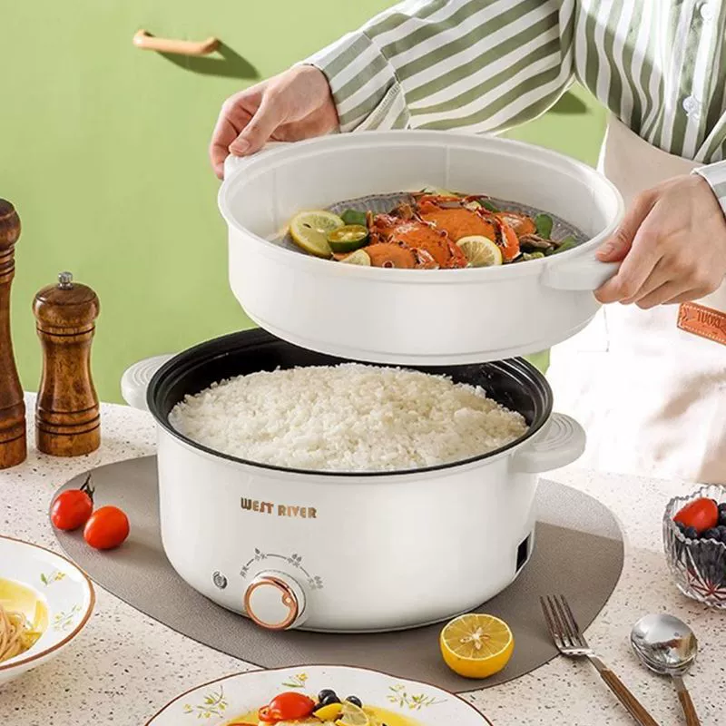 Electric Hot Pot (WEST RIVER) Large-Capacity Non-Stick Multi-Function Cooker, High Power