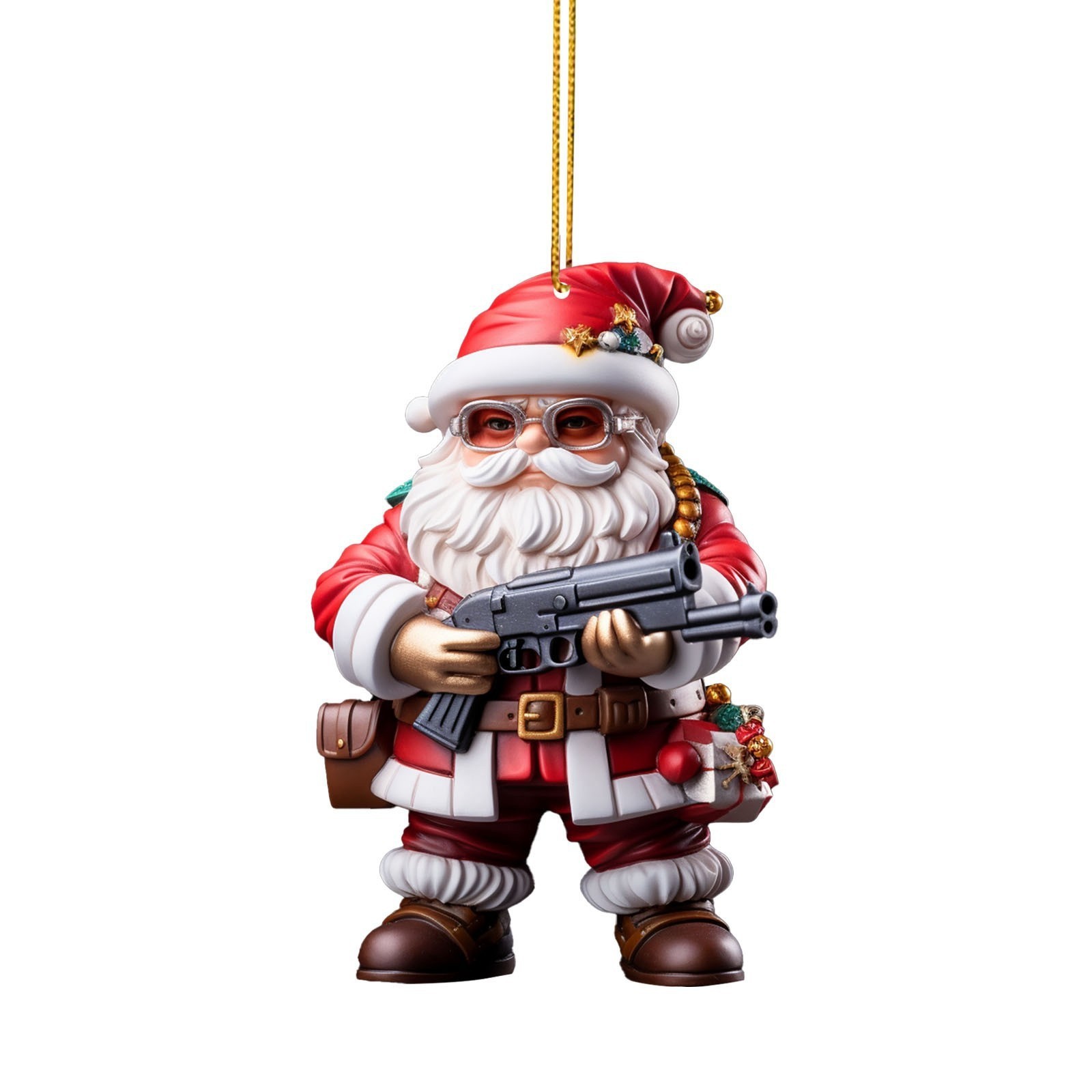 Navidad creativa nuevo estilo dominante Santa Claus colgante acrílico plano transfronterizo colgante espejo retrovisor de automóvil image 10