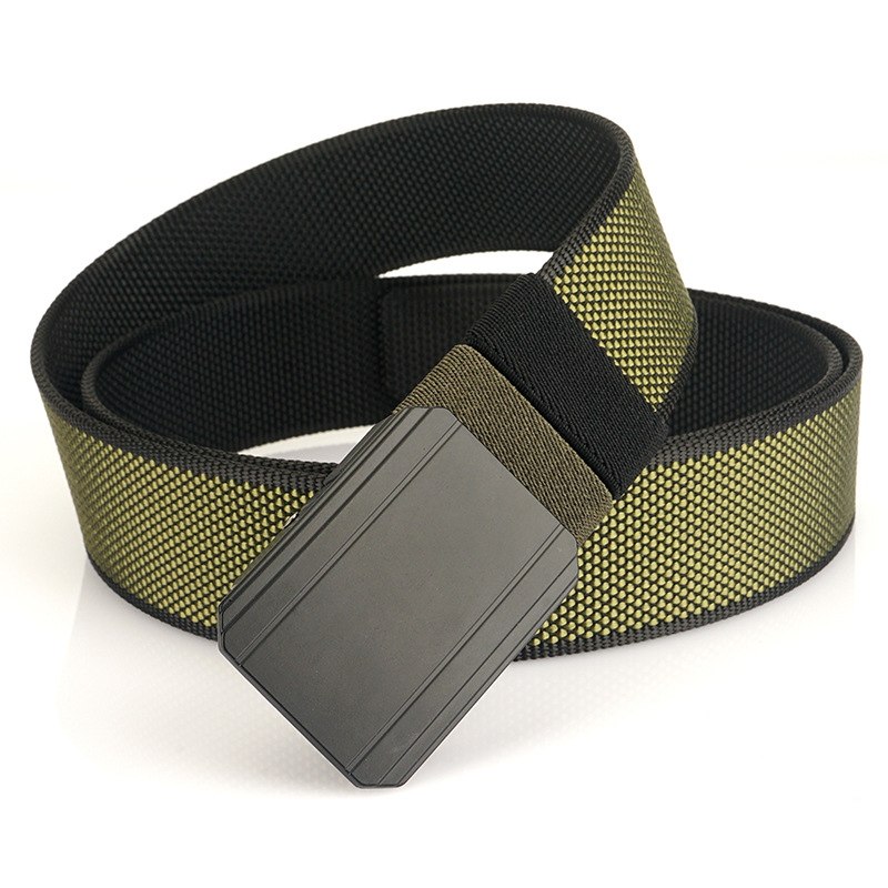 Nuevo cinturón de nylon giratorio de doble uso de doble cara casual versátil tejido poliéster pantalones cinturón simple cinturón de lona