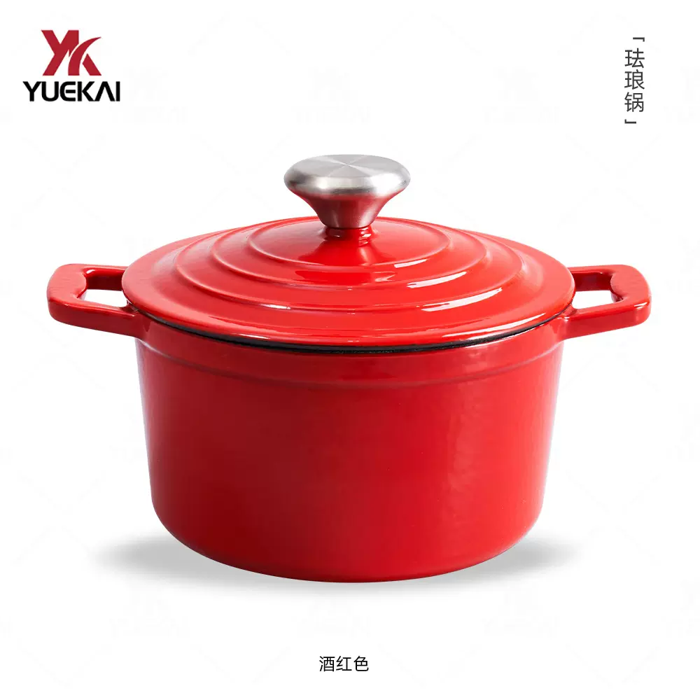 月凯出口德国珐琅锅铸铁锅28cm直径荷兰烤箱汤锅SGS认证炖汤锅