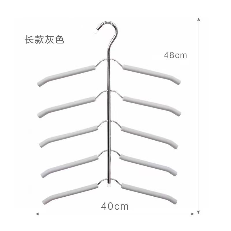 5겹 폼 옷걸이 - 회색 긴 스타일