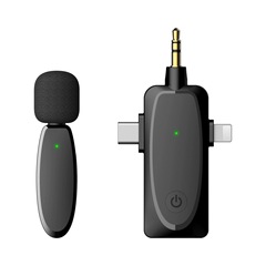 New private model wireless lavalier microphone anchor lavalier mic mobile phone live broadcast noise reduction recording live broadcast small microphone