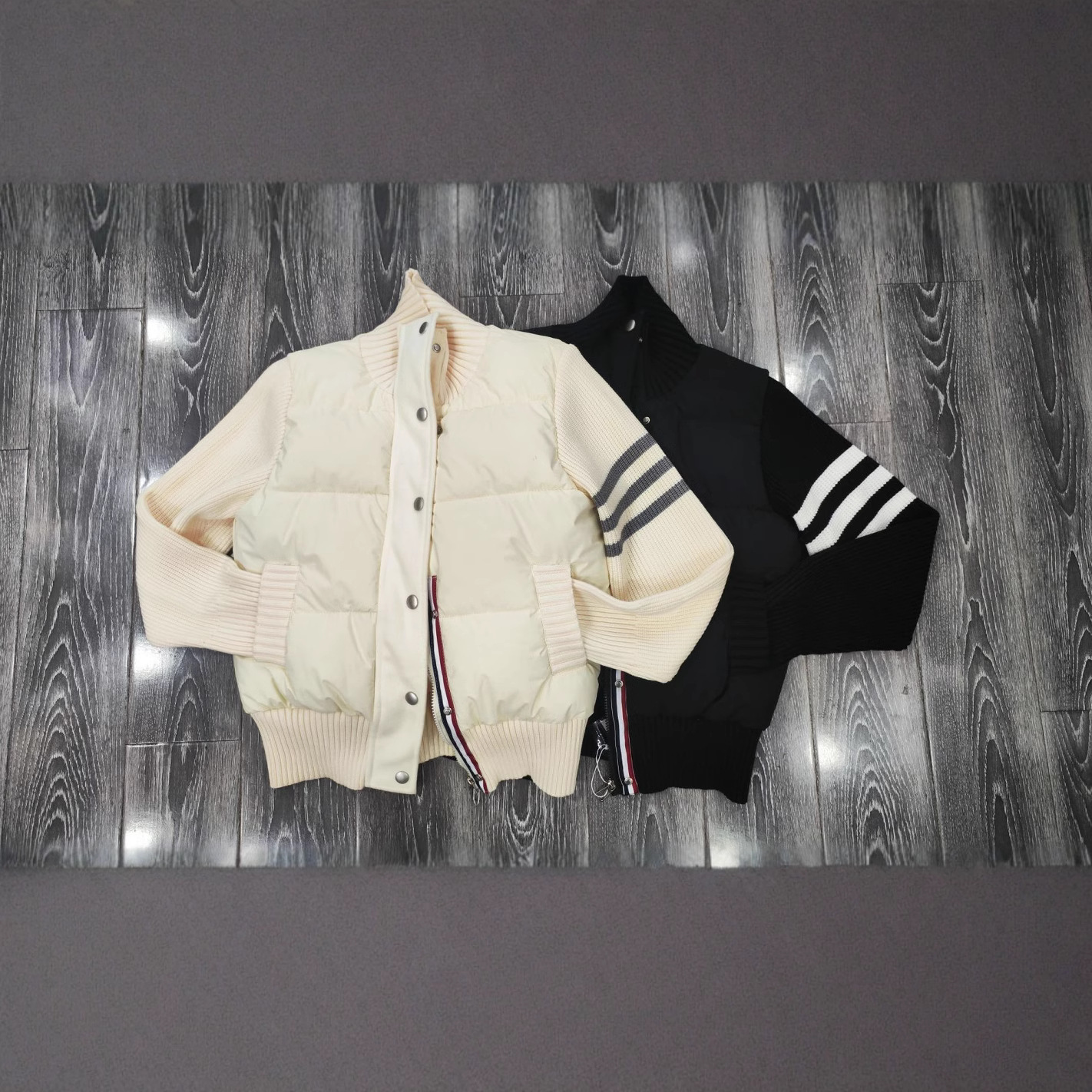 Collar vertical de costura de algodón chaqueta de mujer otoño invierno 2025 nuevo estilo de alta sensación blanca pequeña ropa de algodón cálida suelta image 3