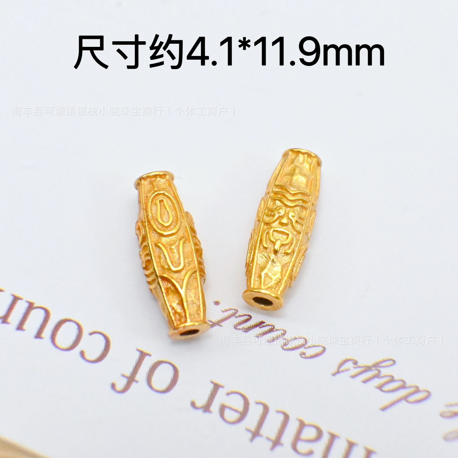 S925 Silver Ancient Gold DIY Through-Hole Accessories Cut Out Gourd Spacer Bead Pendant Lifting Braided Bracelet Necklace Accessories
