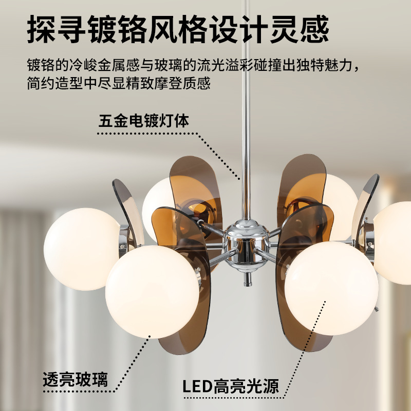 Lámpara de la sala de estar de la casa de viento medieval simple lámpara de comedor estilo de diseño artístico retro lámpara de vidrio Zhongshan L335