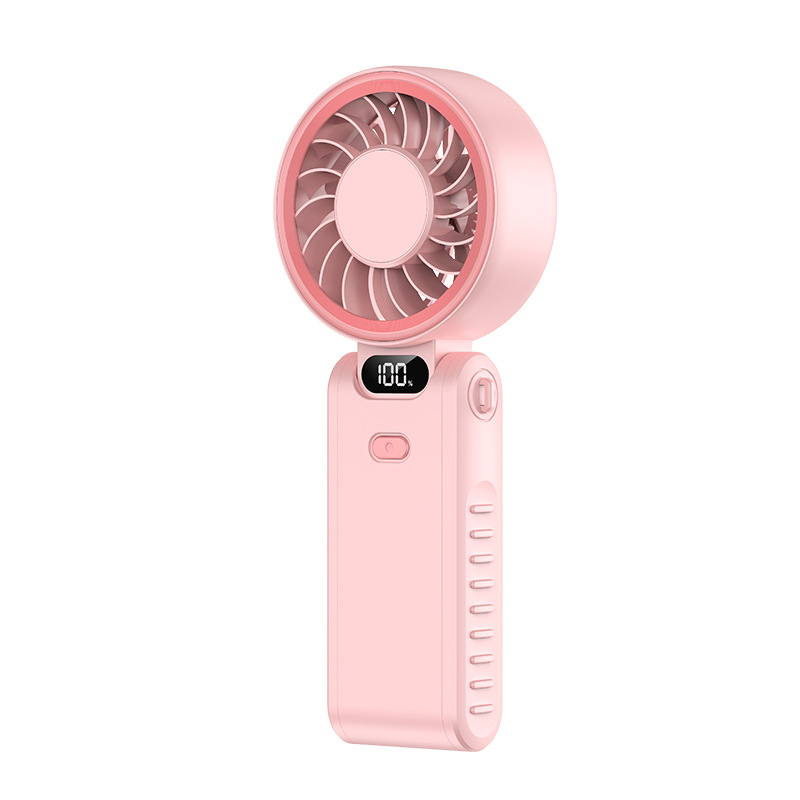 Tragbarer, digitaler Handventilator mit USB-Aufladung, Mini-Tischventilator zum Zusammenklappen für den Außenbereich_voghion.com