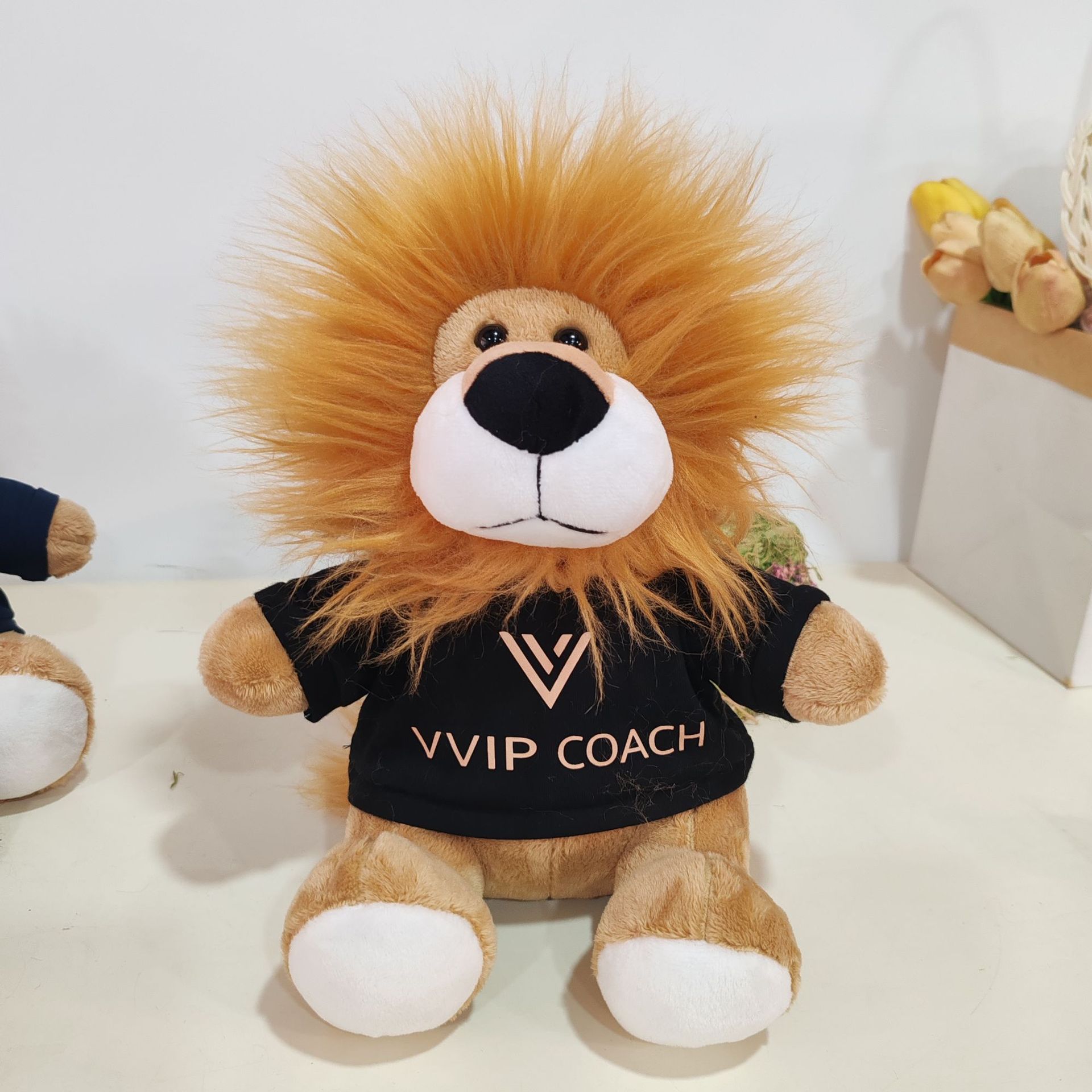 Actividades de procesamiento de fábrica regalos recuerdos de Año Nuevo juguetes de peluche muñecas almohada manta personalizada logotipo corporativo image 5