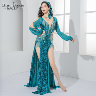 City Dance Belly Dance Performance Clothing BALADISHAABI Oriental Dance Light Luxury Sequin Robe Performance Competition Clothing