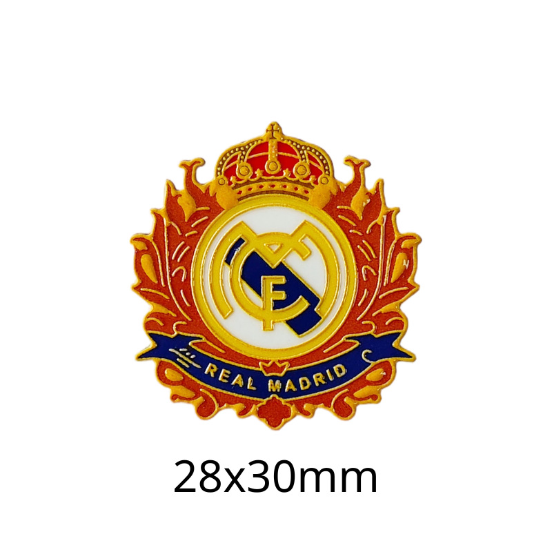 Insignias metálicas transfronterizas, pegatinas para teléfonos móviles, broches, Copa Mundial, Liga de Campeones, club de fútbol, insignias del Real Madrid, insignias del Liverpool al por mayor