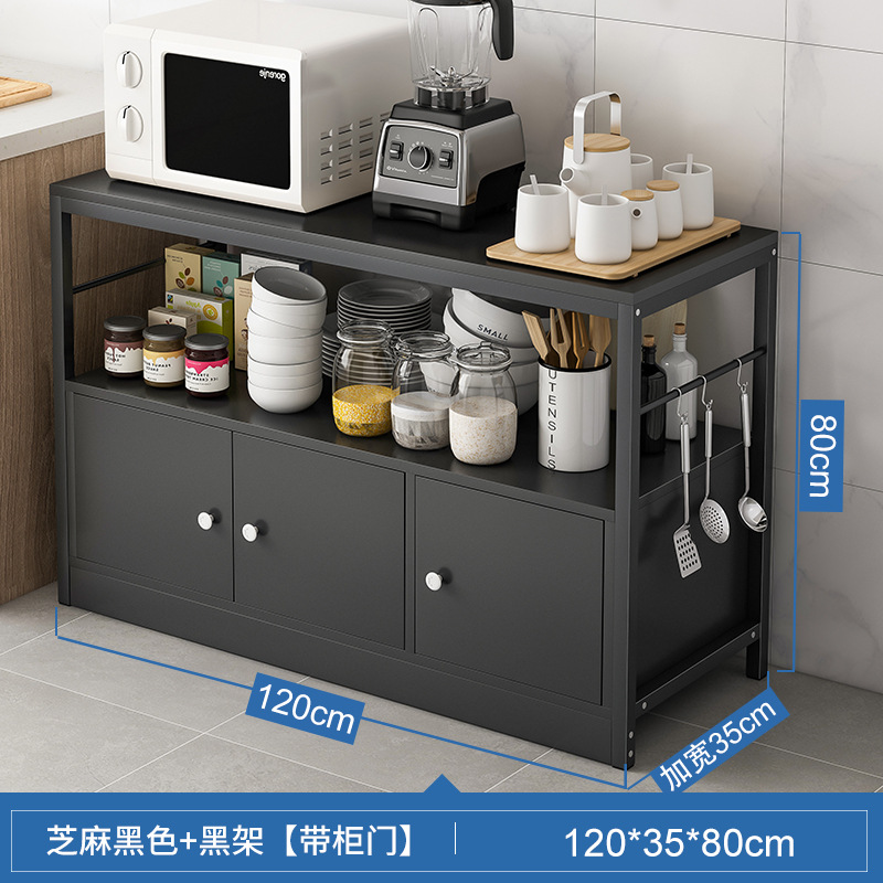 Cocina microondas rack de almacenamiento de suelo hogar multi-capa estante condimento armario de almacenamiento estante de la olla