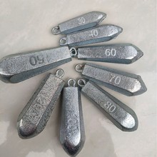水滴六棱形带环铁坠海钓铁砣渔具铁坠海杆爆炸钩带环六棱型铁坠