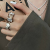 Retro brand fashionable ring, silver 925 sample, on index finger, wholesale