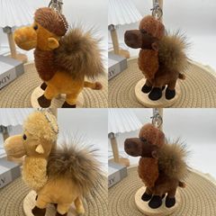 個性的な創意は本当にタヌキの毛玉の小さいラクダのカバンの掛け物のかわいいぬいぐるみの車の鍵は飾りを掛けます。