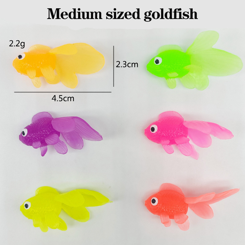 工場直接供給模擬ソフトプラスチック金魚 5 センチメートル TPR フローティングソフトプラスチック屋内と屋外の子供用釣りおもちゃ|undefined