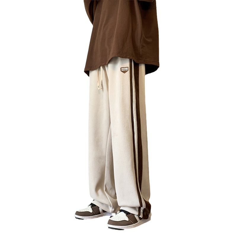 Pana americana retro pantalones hombres Otoño e Invierno High Street Vibe drapeado marca de moda deportes rectos Casuales