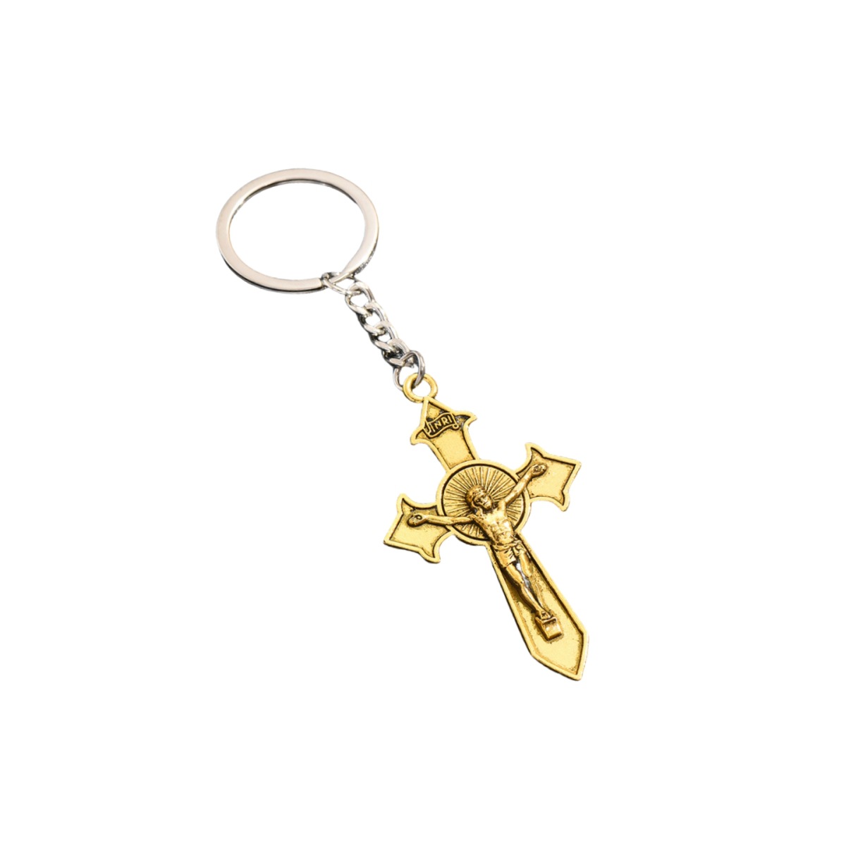 comercio exterior al por mayor letras inglesas llavero colgante bolsos colgantes crucifijos colgantes de metal suministro transfronterizo