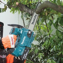 makita牧田充电式电链锯DUC256/306无绳低噪音木材切割机油锯36V