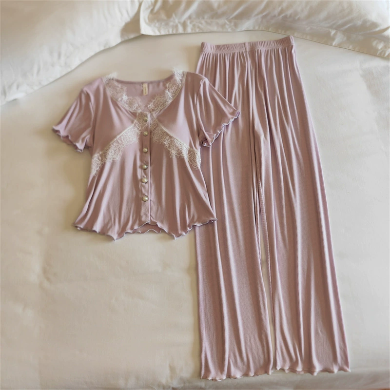 Top with cups, spring pijama, summer sexy thin set