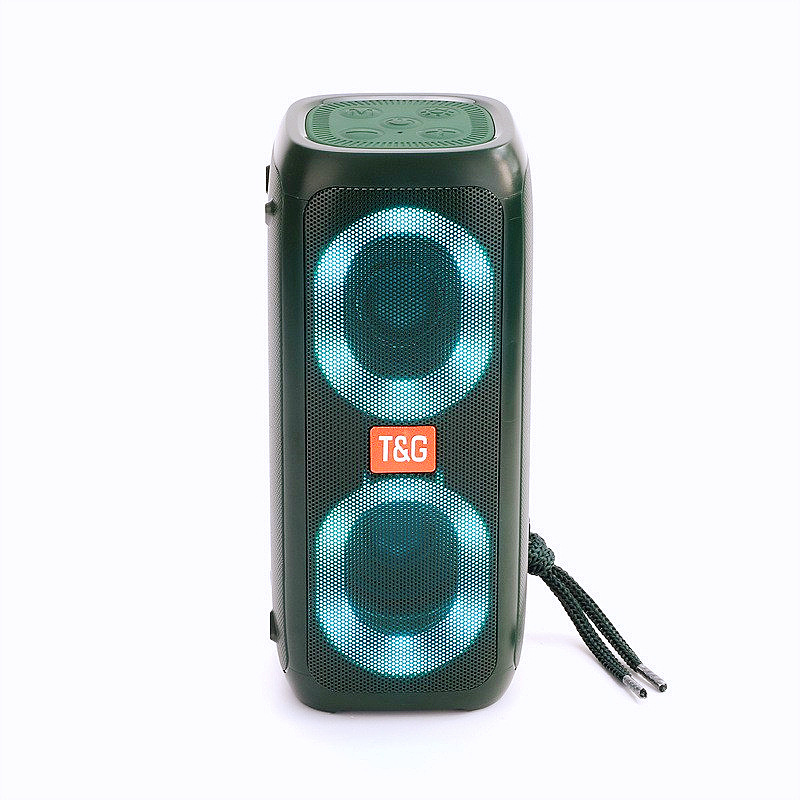 TG333 Altavoz Bluetooth Tarjeta de altavoz dual U Disco Subwoofer para exteriores Luces deslumbrantes LED Regalos creativos Audio RGB