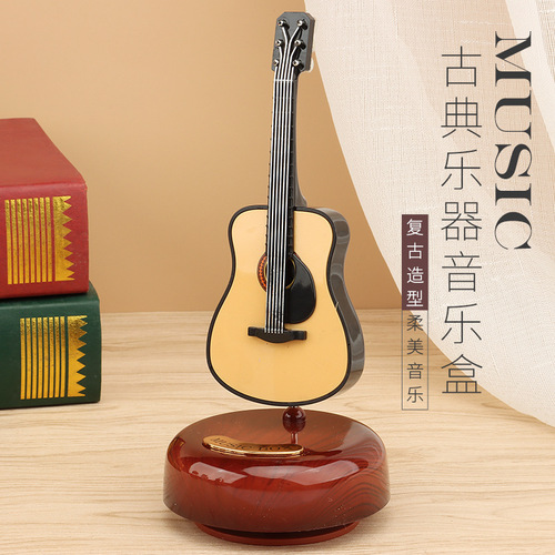 New classical musical instrument pipa music box home wine cabinet ornaments violin, guitar music box home decoration
